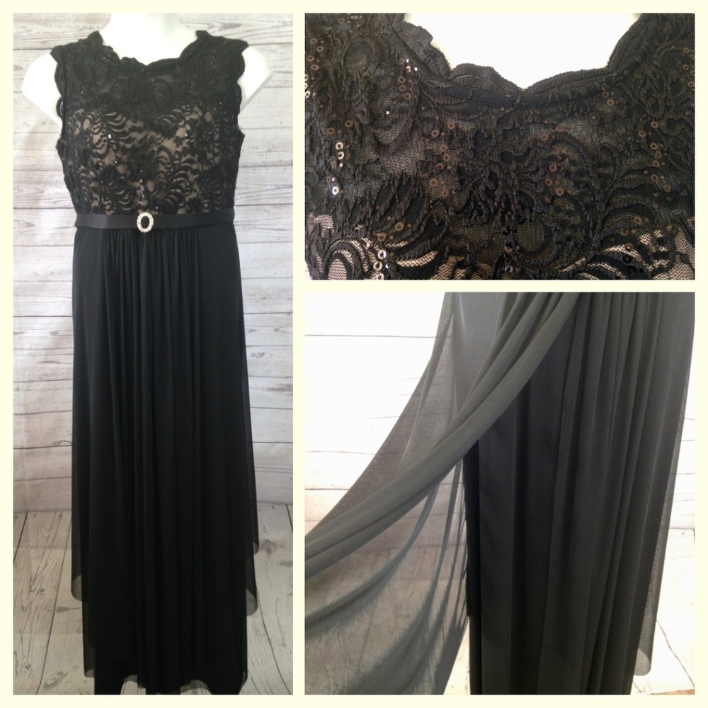 R&M Richards Women Lace Top Dress